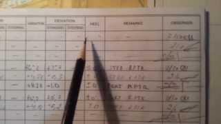 Первый рейс - Расчет поправки компаса - Compass Error Book