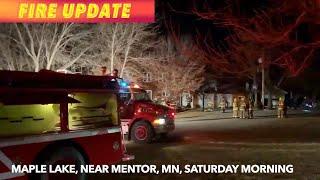 UPDATE: House Fire By Lakeview Inn On Maple Lake, Near Mentor, MN