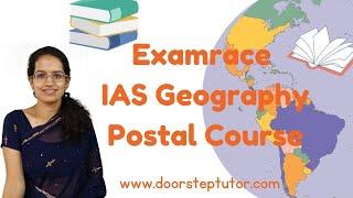 Examrace IAS Geography Postal Course - Books with QR Code (For Video Reference) Check Description