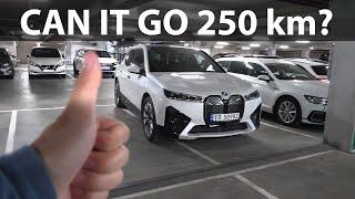 BMW iX xDrive40 shopping trip to Svinesund