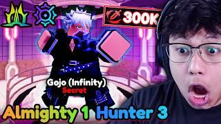 ALMIGHTY and HUNTER 3 SECRET GOJO Showcase in Anime Defenders