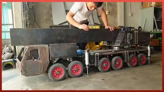 Man Builds Hydraulic RC Crane at Scale | Start to Finish by @rcactionhomemade