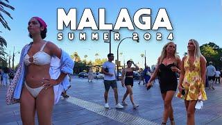 Malaga City Spain Beautiful City and People Summer 2024 July Update Costa del Sol | Andalucía [4K]