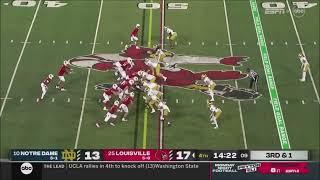 Cam Hart (Notre Dame CB) vs Louisville 2023