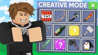 I Secretly CHEATED Using CREATIVE MODE.. (Roblox Bedwars)