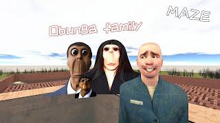 Don't provocation Obunga family in the maze-(Garry's Mod Animation)