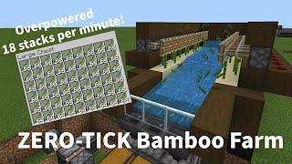 The Fastest Zero Tick Bamboo Farm on Youtube -Minecraft Bedrock Edition-