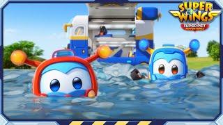 [SUPERWINGS7] Wild Waterslide with Hippos | Superwings Superpet Adventures | S7 EP08 | Super Wings