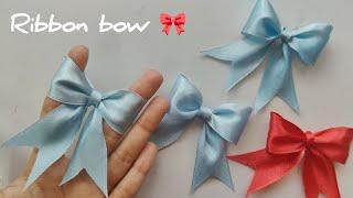 How to Make Simple Easy Bow in 1 Minutes / Ribbon Hair Bow Tutorial // DIY beauty and easy