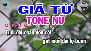 Karaoke Giã Từ Tone Nữ  ( Em ) Nhạc Sống Hay || Karaoke Kim Liễu