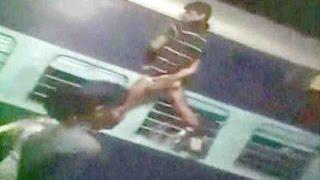 Man tied to train's window and beaten badly after an altercation over drinking water