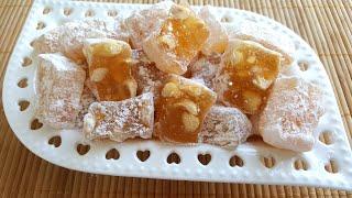 Turkish Delight with Hazelnut and Lemon! Famous Genuine Turkish Delight Recipe