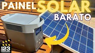 BOA E BARATA. PLACA SOLAR FOTOVOLTAICA PORTÁTIL OU FIXA, QUE SERVE NA ECOFLOW