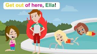 Ella is not allowed to swim in the pool - Simple English Story - Ella English