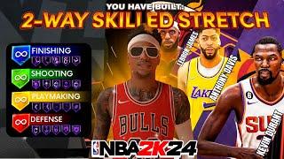 93 MID + 91 3PT + 90 REBOUND "2-WAY SKILLED STRETCH" CAN DO EVERYTHING! BEST BIGMAN BUILD IN NBA2K24