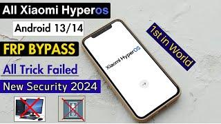 All Redmi Xiaomi Hyperos Frp Bypass 2024|Android 13-14 Bypass Google Account (FRP Lock) New Trick