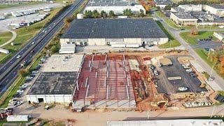 Drone view of Eastern Lift Truck Co.'s York, PA Branch Expansion