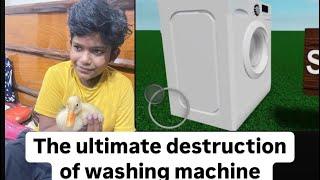 washing machine destruction!! in roblox