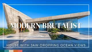 Cliffhanger: Modern Brutalist Concrete House with Jaw-Dropping Ocean Views