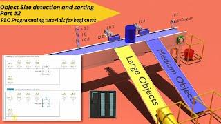 Object Size detection and sorting using PLC Ladder Logic || Part #2