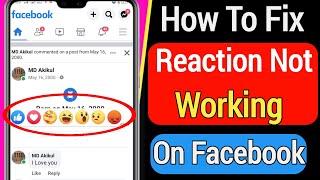 How To Fix Facebook Reaction Not Working  | Fix Facebook Reaction Problem