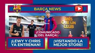  ¡LEWANDOWSKI Y CHRISTENSEN YA ENTRENAN!  !VISITAMOS LA STORE DEL BARÇA MÁS CHULA!