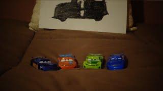 Disney Pixar Cars 3 Bubba, Ryan, Chase & Danny (NASCAR cameo next gen piston cup racers) diecasts