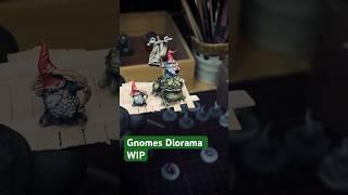 Gnomes from Warp Miniatures. #warpminiatures #miniaturepainting #diorama #fantasy