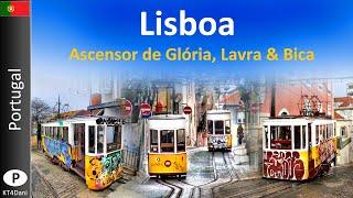 【4K】LISBOA FUNICULARS - Ascensor Lavra, Glória & Bica  (2020)