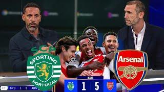 "Arsenal Dominates Sporting 5-1 in UCL! | Post-Match Reactions  ️ | Gunners' Statement Win!"