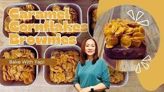 CARAMEL CORNFLAKES BROWNIES RECIPE @BAKEWITHYAPI