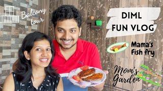 Tamil Couple Vlog | Maamanarin Fish Fry Atrocities | Balcony & Garden Tour | DIML Coimbatore Home