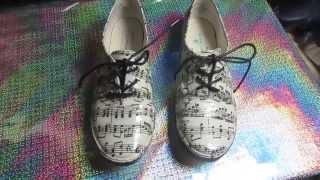 How to Decoupage Sneakers Music notes!