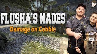 Flusha's Nades: Consistent Controlled Damage on Cobblestone