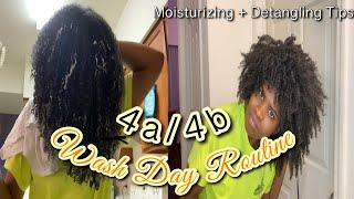 4a/4b Wash Day Routine | Moisturizing + Detangling Tips