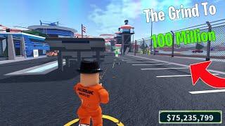 The Grind To 100 Million In a Rich Jailbreak Server...(Roblox Jailbreak)