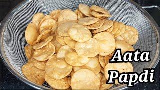 How to make Aata Papdi | Crispy Aata Papdi | Crispy Wheat Papdi Recipe | Foodies Punjabi