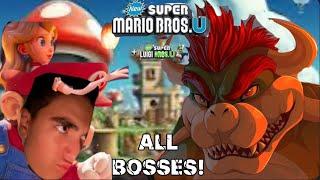 New super Mario bros. U + new super Luigi U! ALL BOSSES!