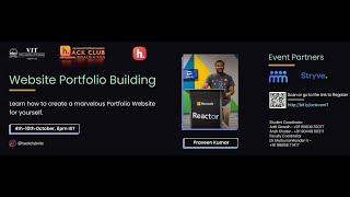 Website Portfolio Building | Praveen Kumar Purushothaman | HackClub VIT Chennai