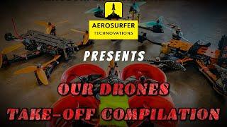 OUR DRONES TAKE-OFF COMPILATION | RANDOM VIDEOS | Aerosurfer Technovations #uav #drone #aerospace