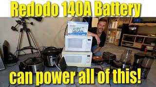 Redodo 12.8v 140ah Lifepo4 battery can power all of my small kitchen appliances!