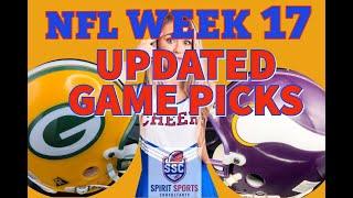 NFL WEEK 17 UPDATED GAME PICKS