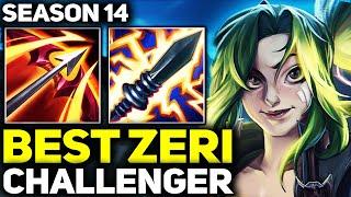 RANK 1 BEST ZERI IN THE WORLD CARRIES IN CHALLENGER! | Season 14 League of Legends