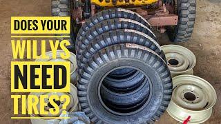 Inspecting and mounting jeep tires