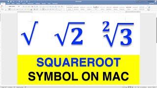 How to type Square Root Symbol on MAC - [ MacBook ]