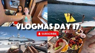 BOAT and POOL day (swim, food, tan, wax) | VLOGMAS day 17