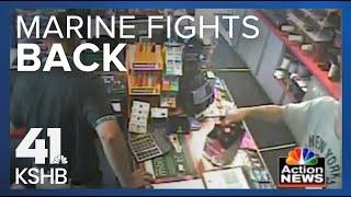 Man robs BP station, former Marine fights back