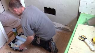 How to Tile a Bathroom 45: Priming the Floor