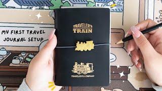 My first travel journal setup | Limited edition Traveler's notebook passport size