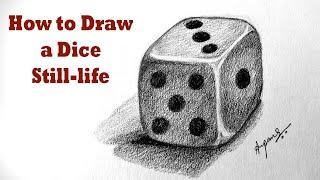 Miniature Still-life Drawing / How to Draw a Dice 